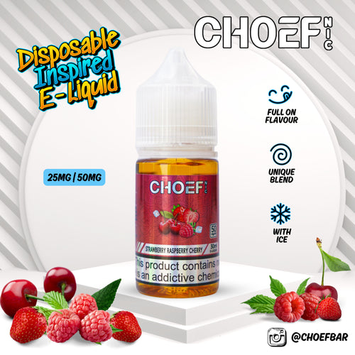 Choef Nic - Strawberry Raspberry Cherry Nic Salt, 30ml