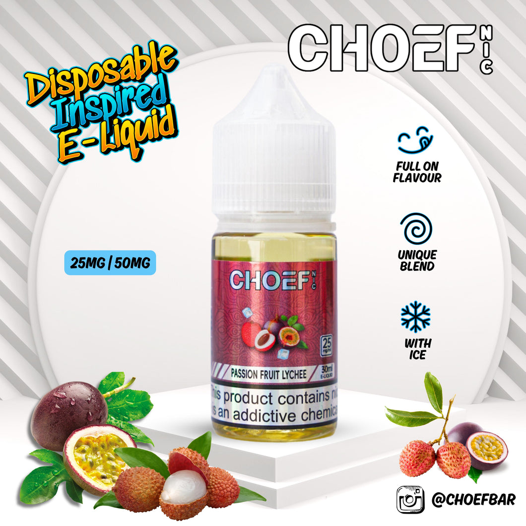 Choef Nic - Passionfruit Lychee Nic Salt, 30ml
