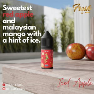 Fresh E-liquid LONGFILL- Iced Apple 12mg MTL Flavour Shot Kit, 30ml