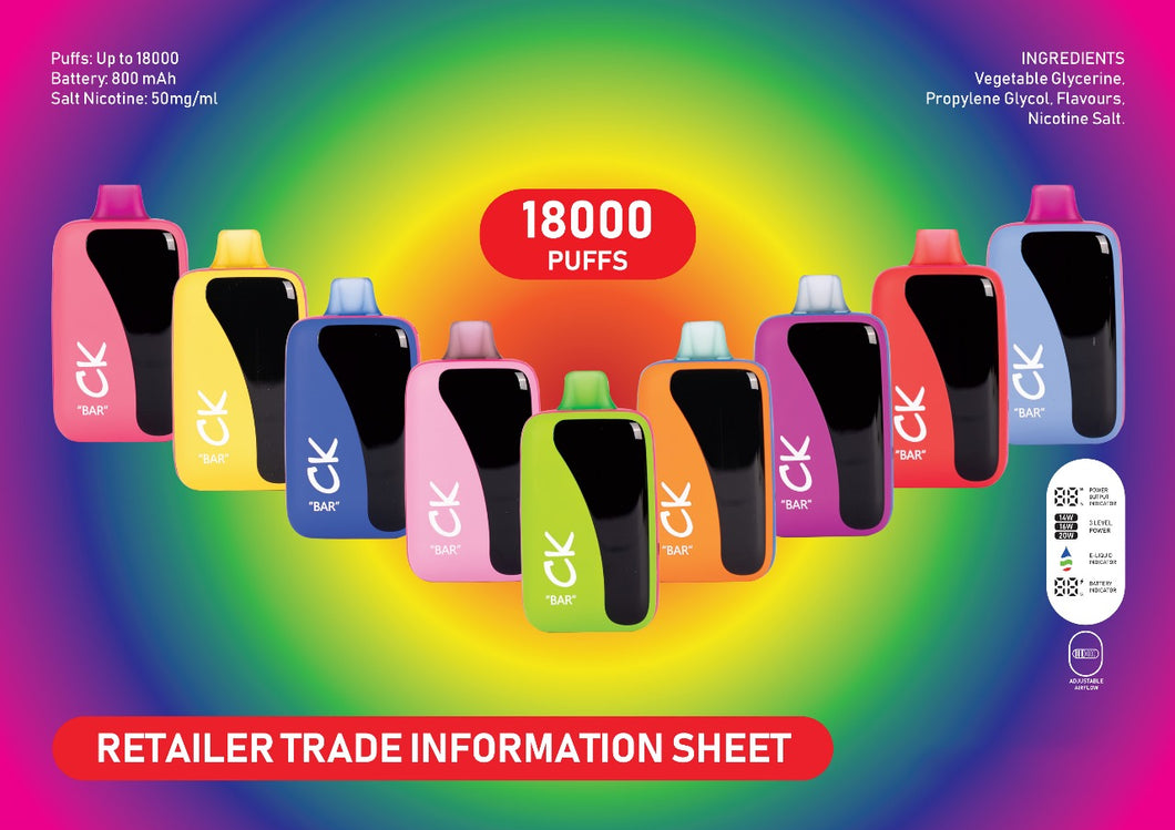 CK 18 000 Puff Disposable Vape 5%