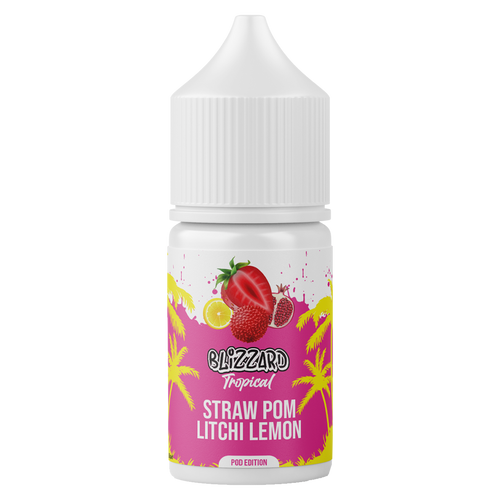 Blizzard LONGFILL - Straw Pom Litchi Lemon MTL/Salt 30ML