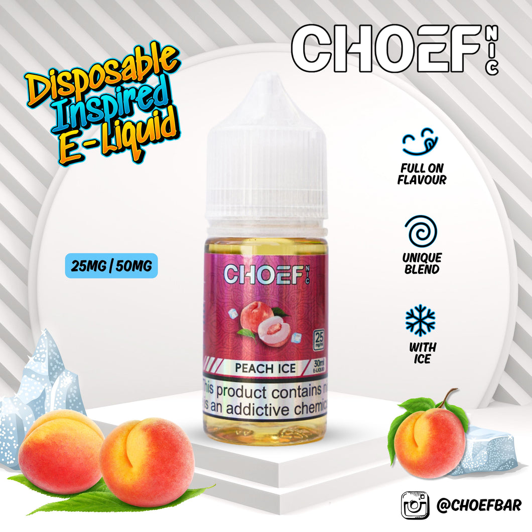 Choef Nic - Peach Ice Nic Salt, 30ml