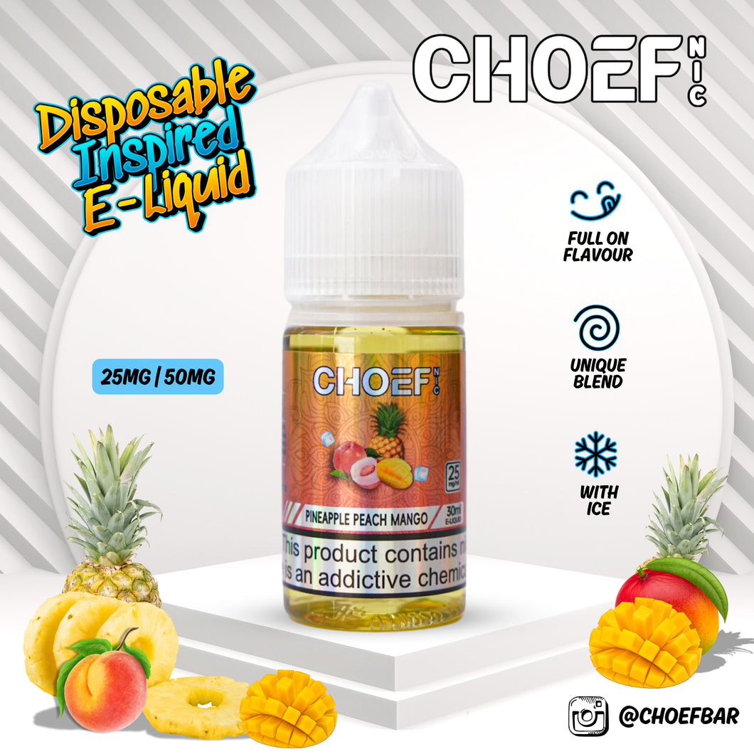 Choef Nic - Pineapple Peach Mango NIc Salt, 30ml