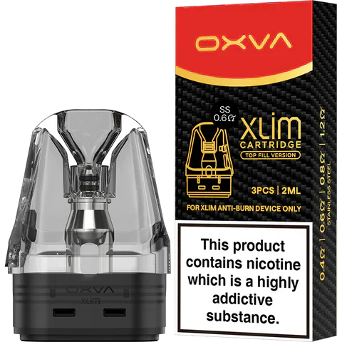 OXVA - Xlim (0.6ohm) Top Fill Cartridges Stainless 2ml, (1PC)